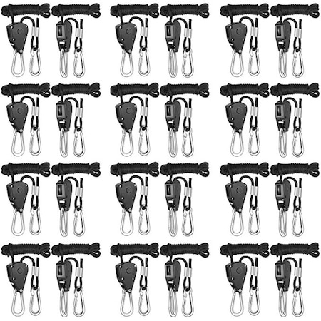 Ipower 12-Pair 1/8 Inch 8-Feet Long Heavy Duty Adjustable Rope Clip Hanger PR GLROPEX12